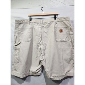 CARHARTT Original Fit B147 Carpenter Utility Shorts Khaki Tan Sz‎ 50 Waist